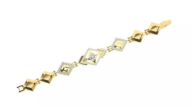 Diamond Bracelet 3D print model