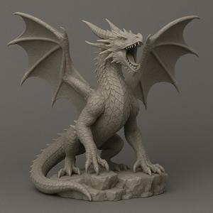 Majestic Roaring Dragon – 3D Printable Model  (.3mf)