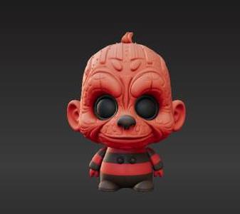 Horror Icon Styled Melted Face Mask for Vinyl Art Toy Custom - Distorted Character Accessory