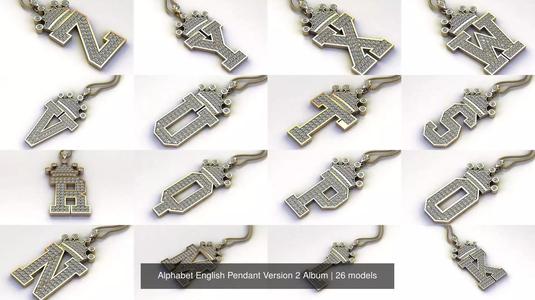 Alphabet English Pendant Version 2 Album 3D Model Collection