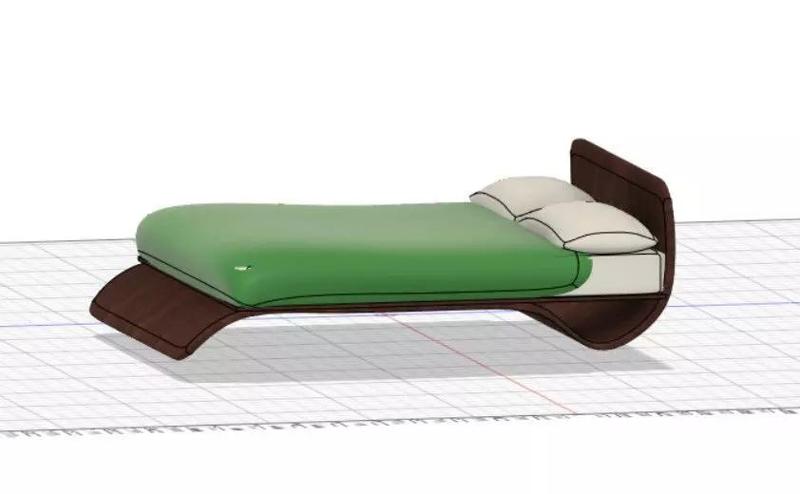 Wave double bed