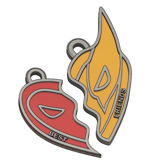 Deathpool and Volverine pendant