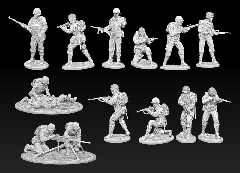 25mm WW2 US Rangers 14 models