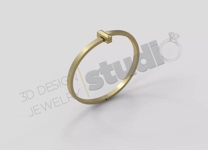 Classic Tiffany bracelet cross 3d model design