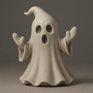 Ghost STL File – Cute Halloween Figurine