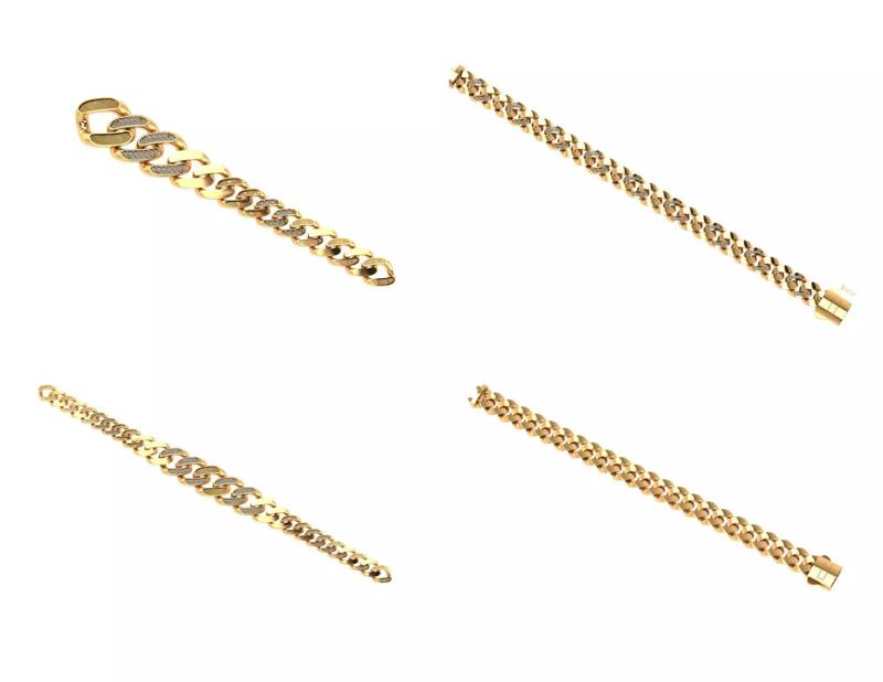 CUBAN LINK CHAIN Gurmet Bileklik  - 200 PIECES READY FOR PRINT