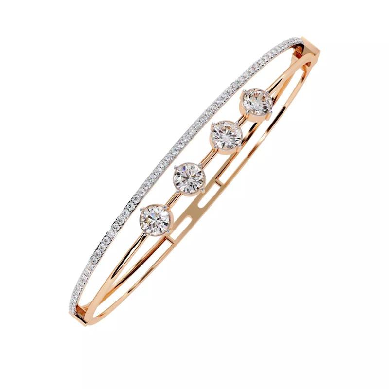 4 Solitaire Diamond Bracelet animation renders 3dm stl details