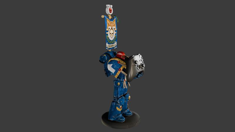 JOYSTICK HOLDER WH_40k SERGEANT SPACE MARINE