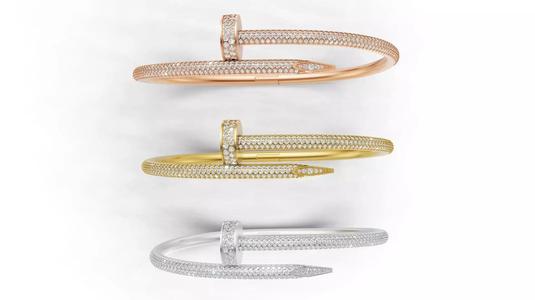 Cartier Nail Bracelet Juste Un Clou Half Paved 17 sm 18 sm 19 sm
