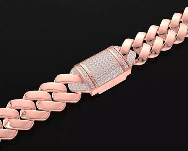 37a Diamond Miami Cuban Link Chain Bracelet For Men