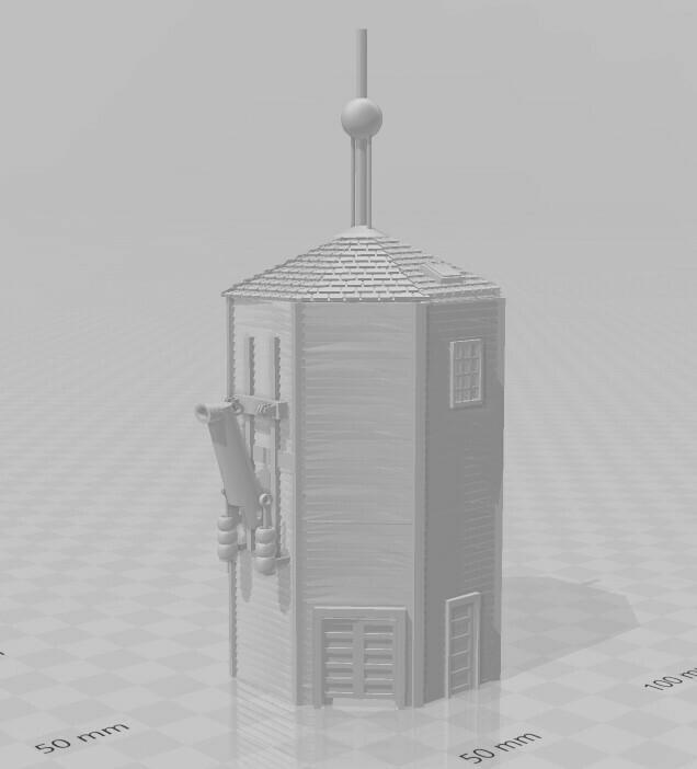 N scale CNR enclosed water tower