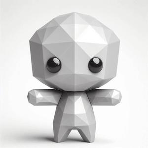 Hugging Low Poly Figure