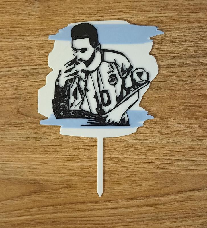 New! Cake topper Messi kissing the cup