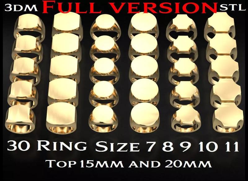 Signets basic blank pack 30 rings 703-2