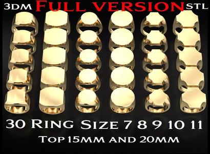 Signets basic blank pack 30 rings 703-2