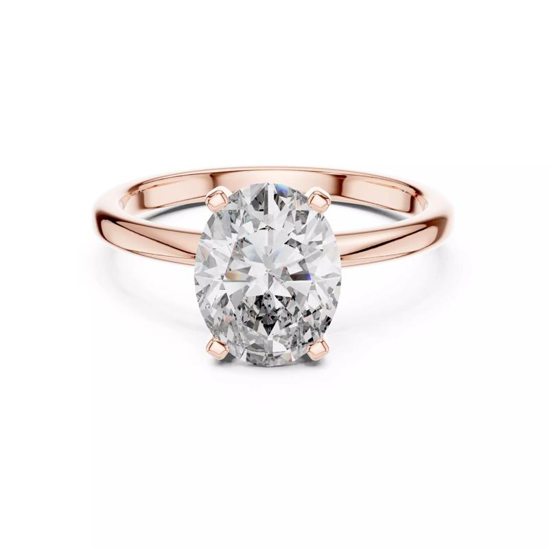 Solitaire 9x7mm Oval Cut Diamond Wedding Ring 3DM STL Video