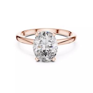 Solitaire 9x7mm Oval Cut Diamond Wedding Ring 3DM STL Video