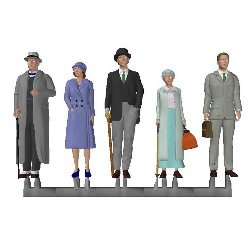 FG10 - 1930s Passengers (OO Scale) 1:76