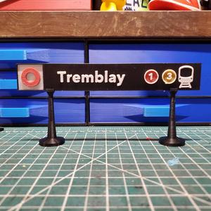 OCTranspo Transit - O Train light rail station signs, Ottawa Canada - Tremblay