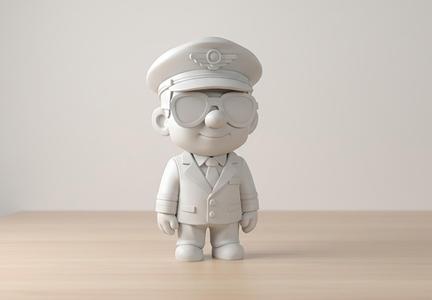 Pilot Character 3D Printable 3D print model