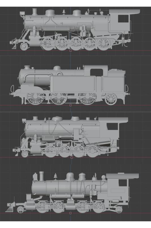 pack de diez locomotoras a vapor colección 2