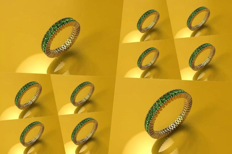 Set Alliance Oval - 3D Jewelry - 9 Models 3D