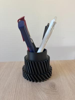 STL gear pencil cup