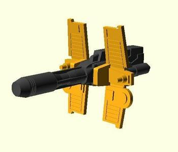 Transformers G1 Dai Atlas Gun width radars