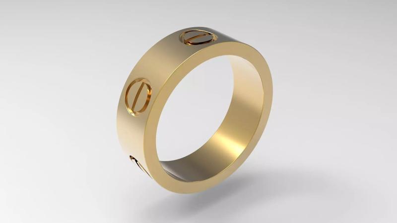 Love Screw Wedding Ring 16 9mm