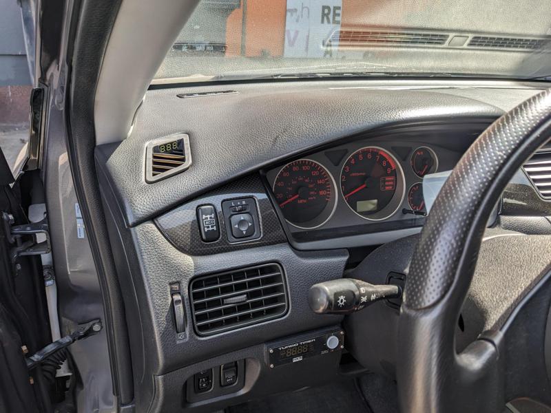 Mitsubishi Evo side air vent with digital display