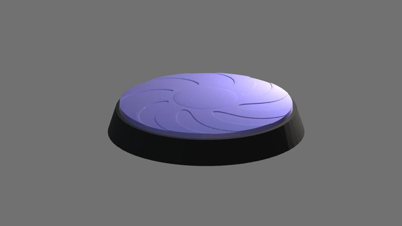 “Spiral Mech” 25mm Base For Model Miniatures *FREE!*