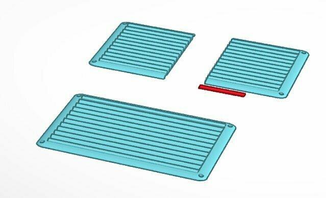 Wall-mounted ventilation grille