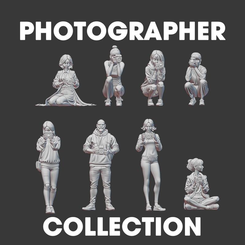 Photographer Figure Collection for Diorama