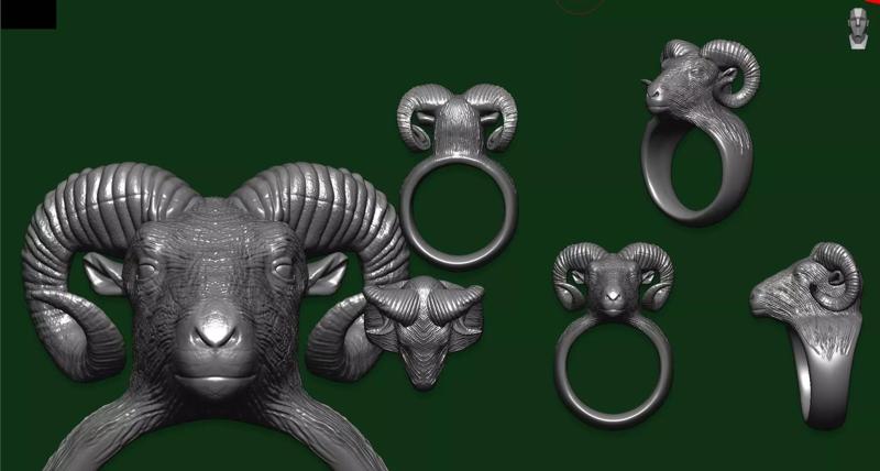 Markhor Goat Ring