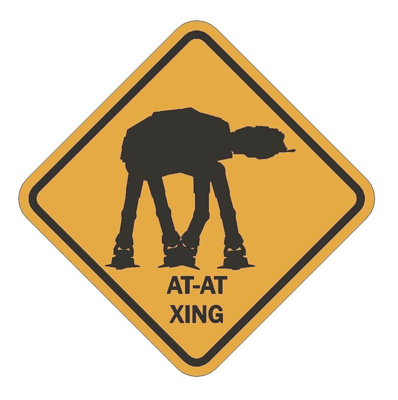 Star Wars AT-AT crossing sign