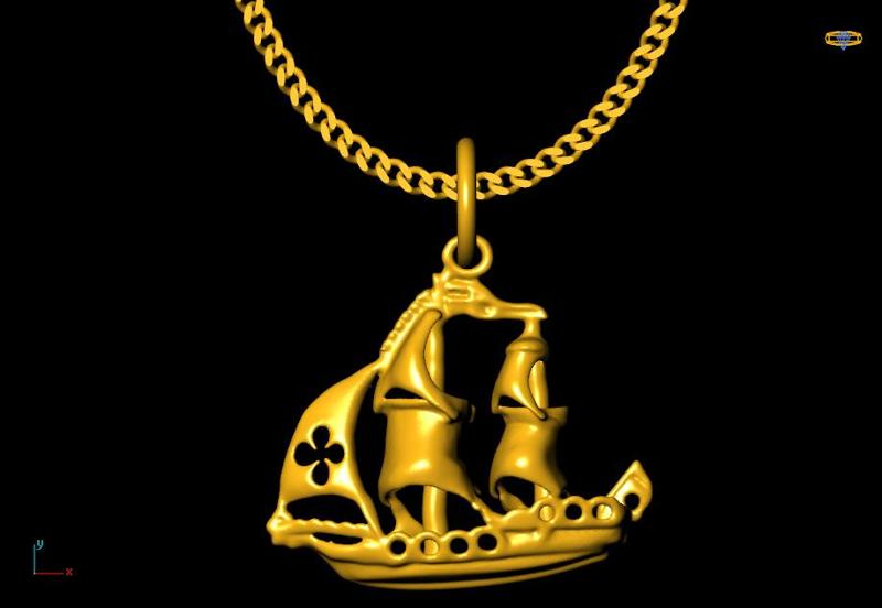 sea ship pendant charm