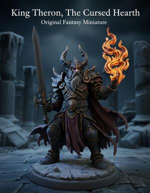 King Theron, The Cursed Hearth | Original Fantasy Miniature