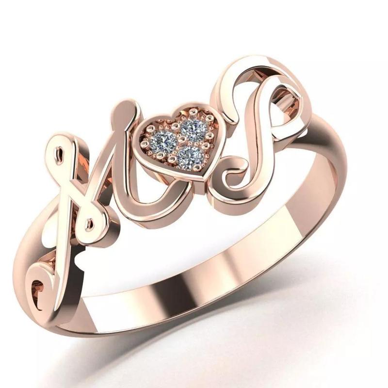 PRINTABLE WEDDING RING HEART M love P