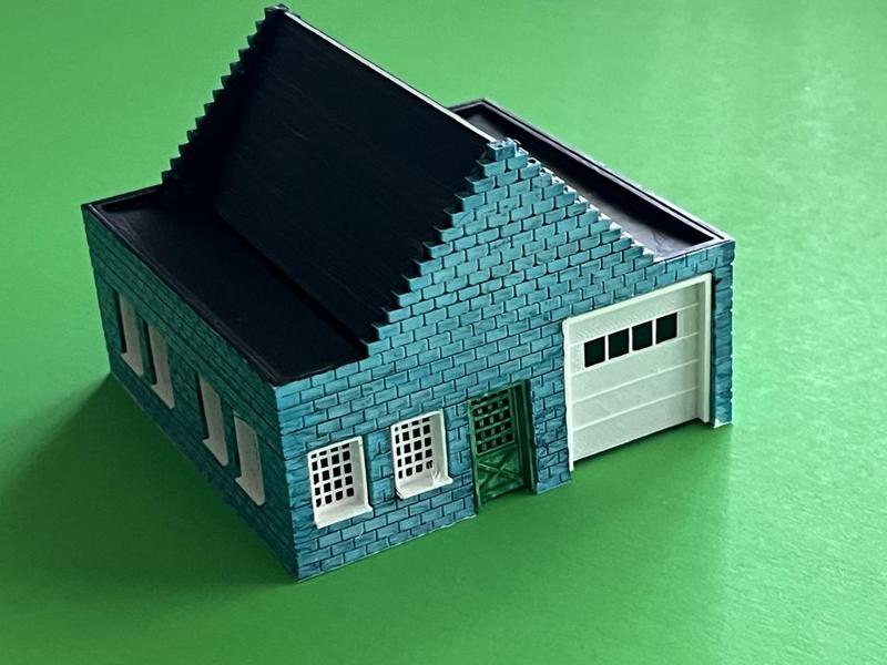 CONCRETE BLOCK AUTO REPAIR HO SCALE