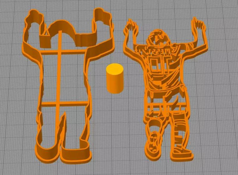 Cortante marcante messi 12cm galleta porcelana fria