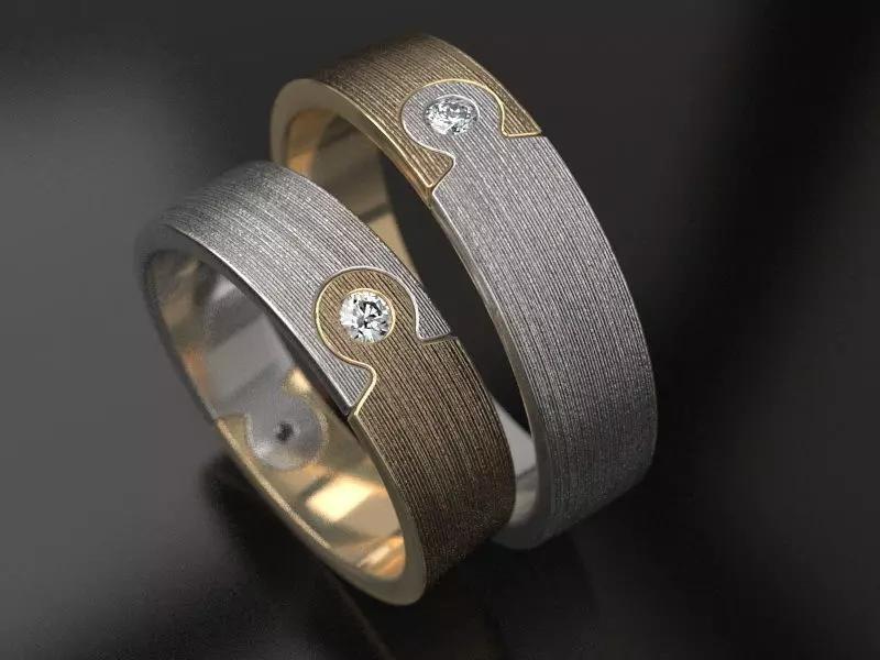 Puzzle wedding rings - original