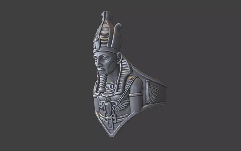 egyptian pharao ring silver