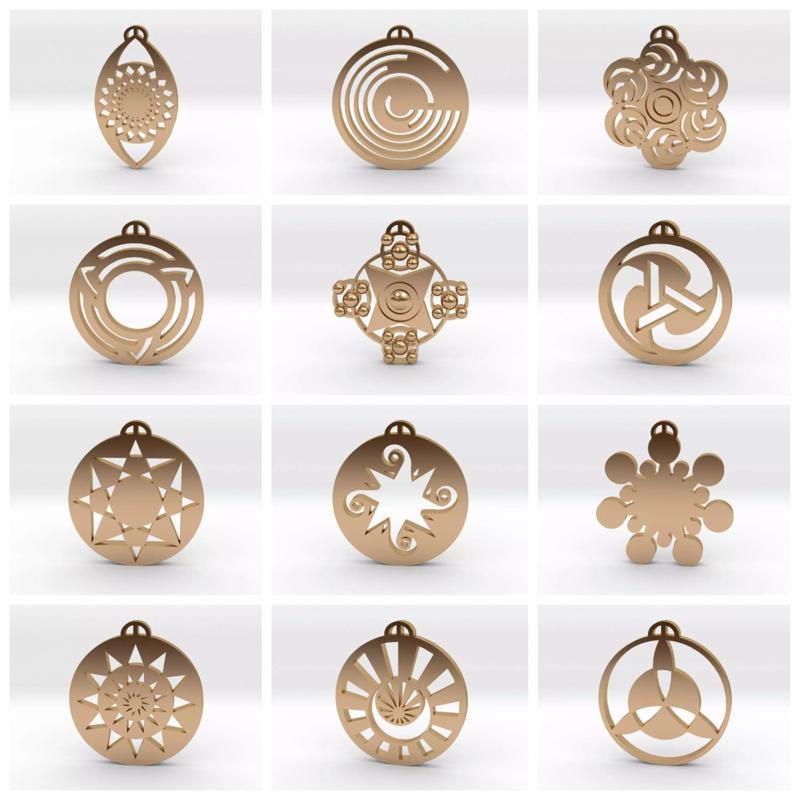 Crop Circle Pendants Pack IX