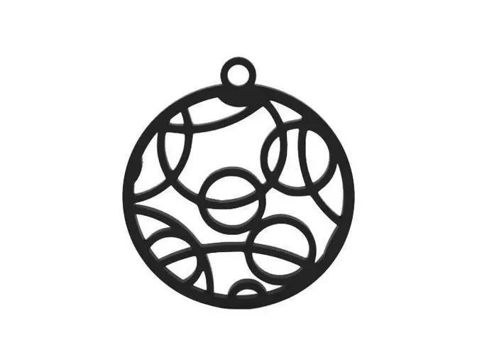 Earring pendant with circles