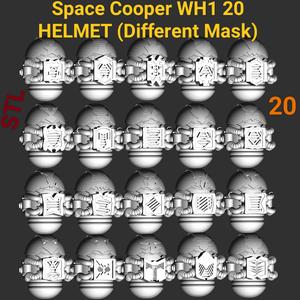 Space Cooper WH1 20 HELMET | collection1 |different Mask