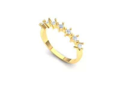 2 mm princess diamond ring