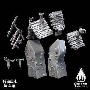 Modular houses for miniature-agnostic grimdark wargames