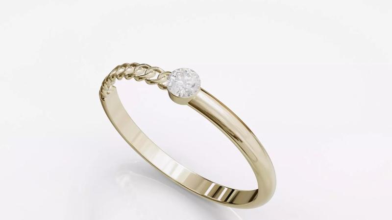 Jewelry Diamond Cuban Ring Model RZ23