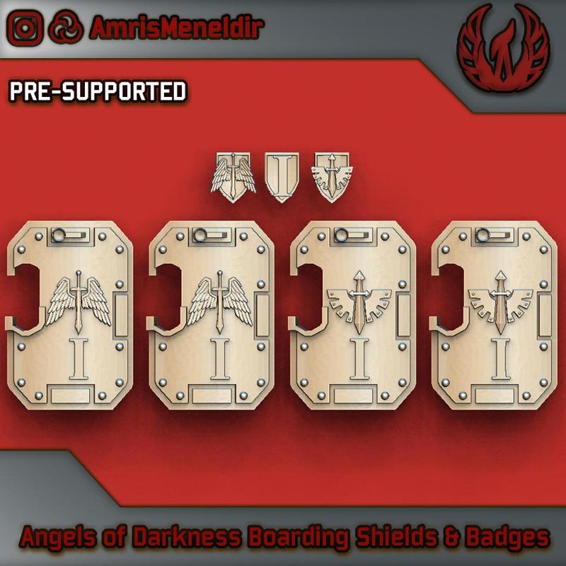 Angels of Darkness Boarding Shields & Badges