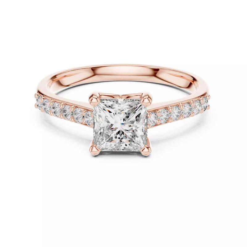 Princess Solitaire Ring 3dm stl renders 360 animation videos